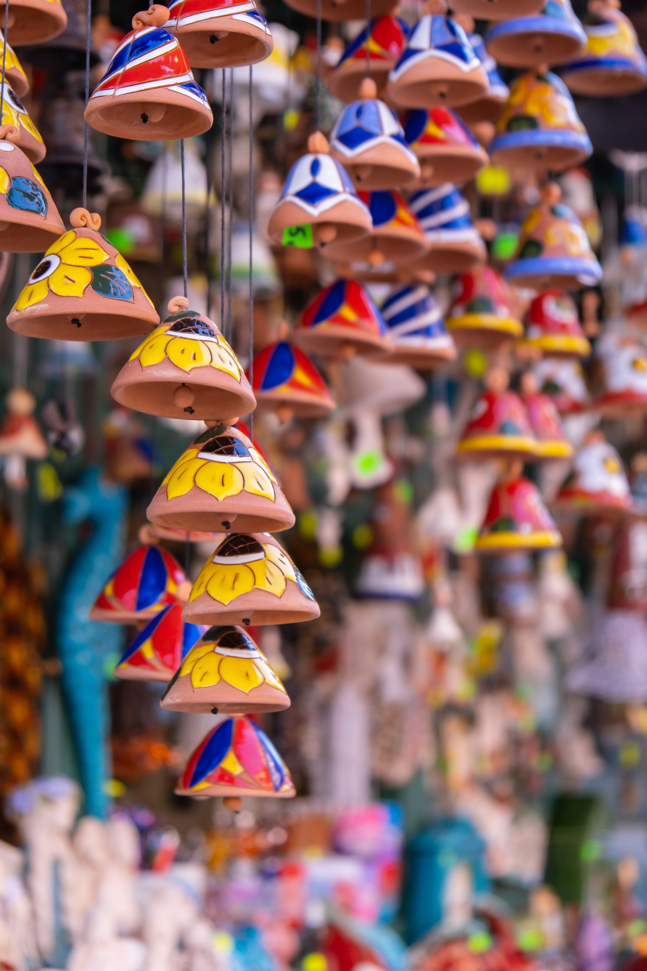 ceramic handycrafts sold in the shops sold in sopot poland candid souvenir travel gifts clay bells