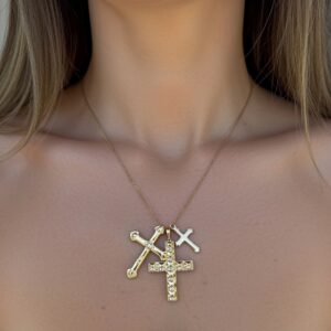 Collar Cruces Acero
